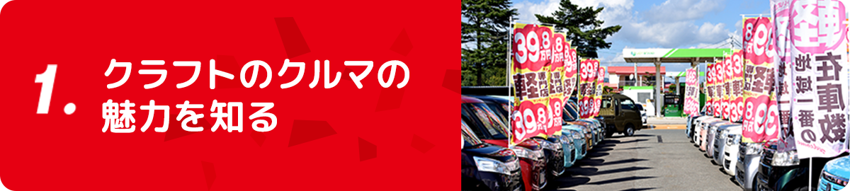 STEP1 クラフトのクルマの魅力を知る